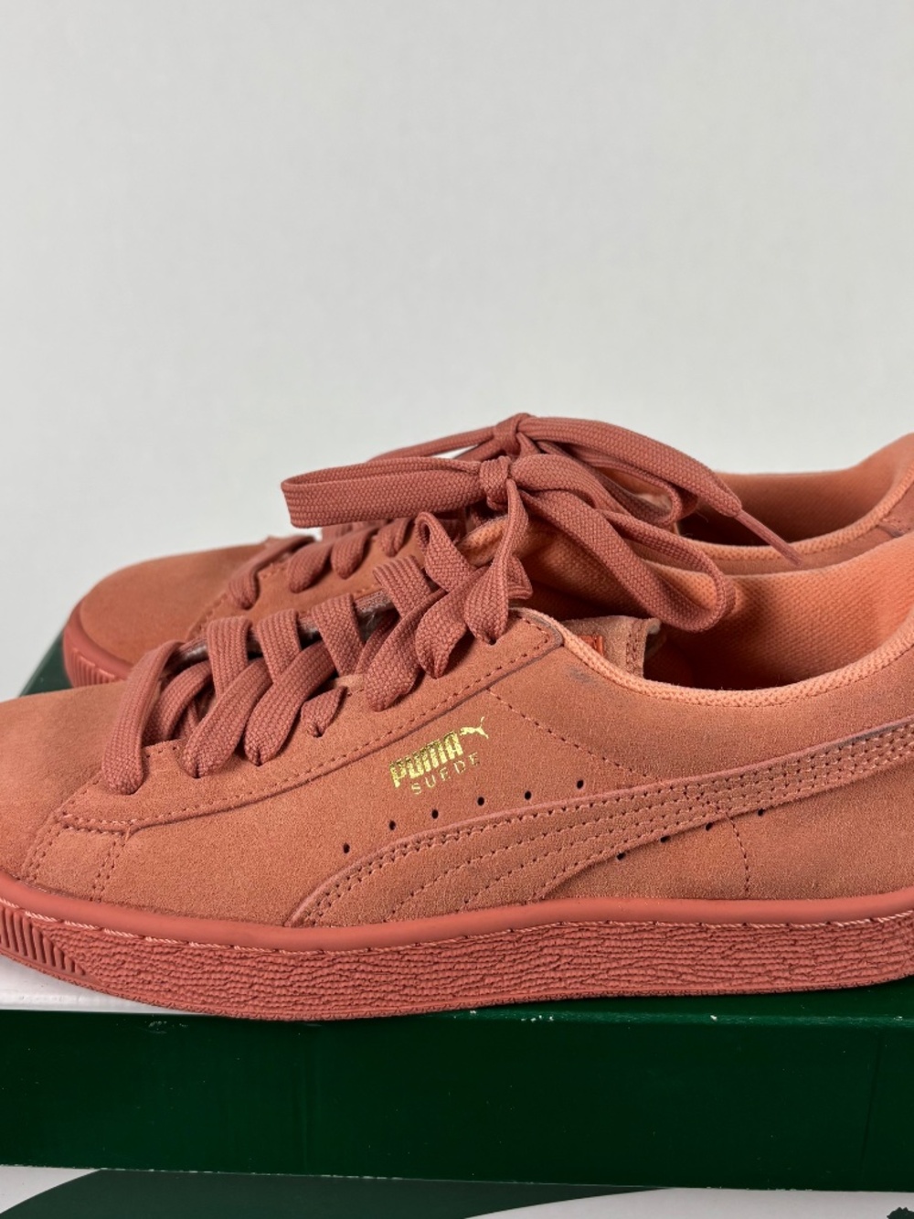 Puma, Suede, Skate/Court, Sneakers, Pale Pink/Samon Women's Size 8.5- 39 UK - Picture 6 of 12